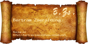 Bertram Zseraldina névjegykártya
